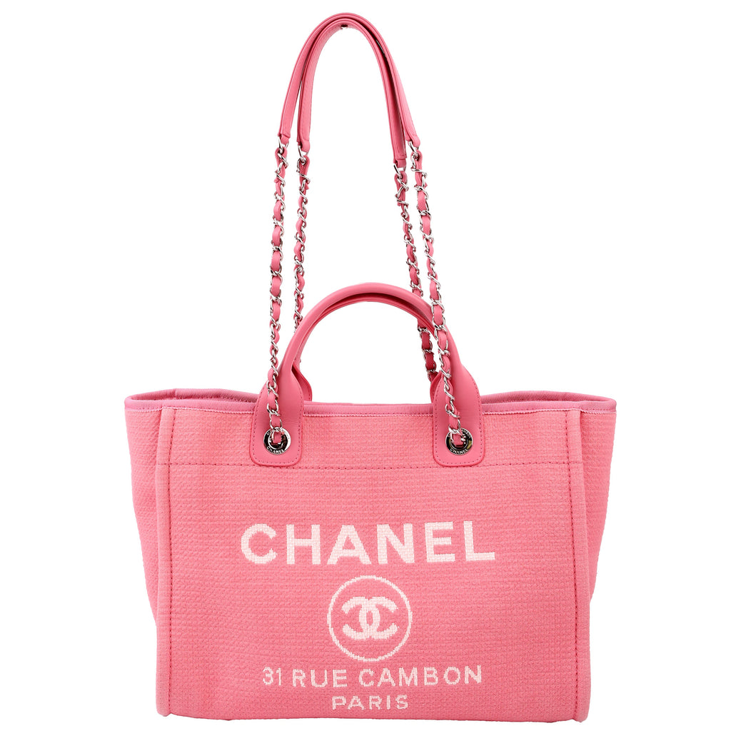 Chanel Deauville Small With Pouch Mixed Fibers Pink
