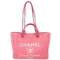 Chanel Deauville Small With Pouch Mixed Fibers Pink