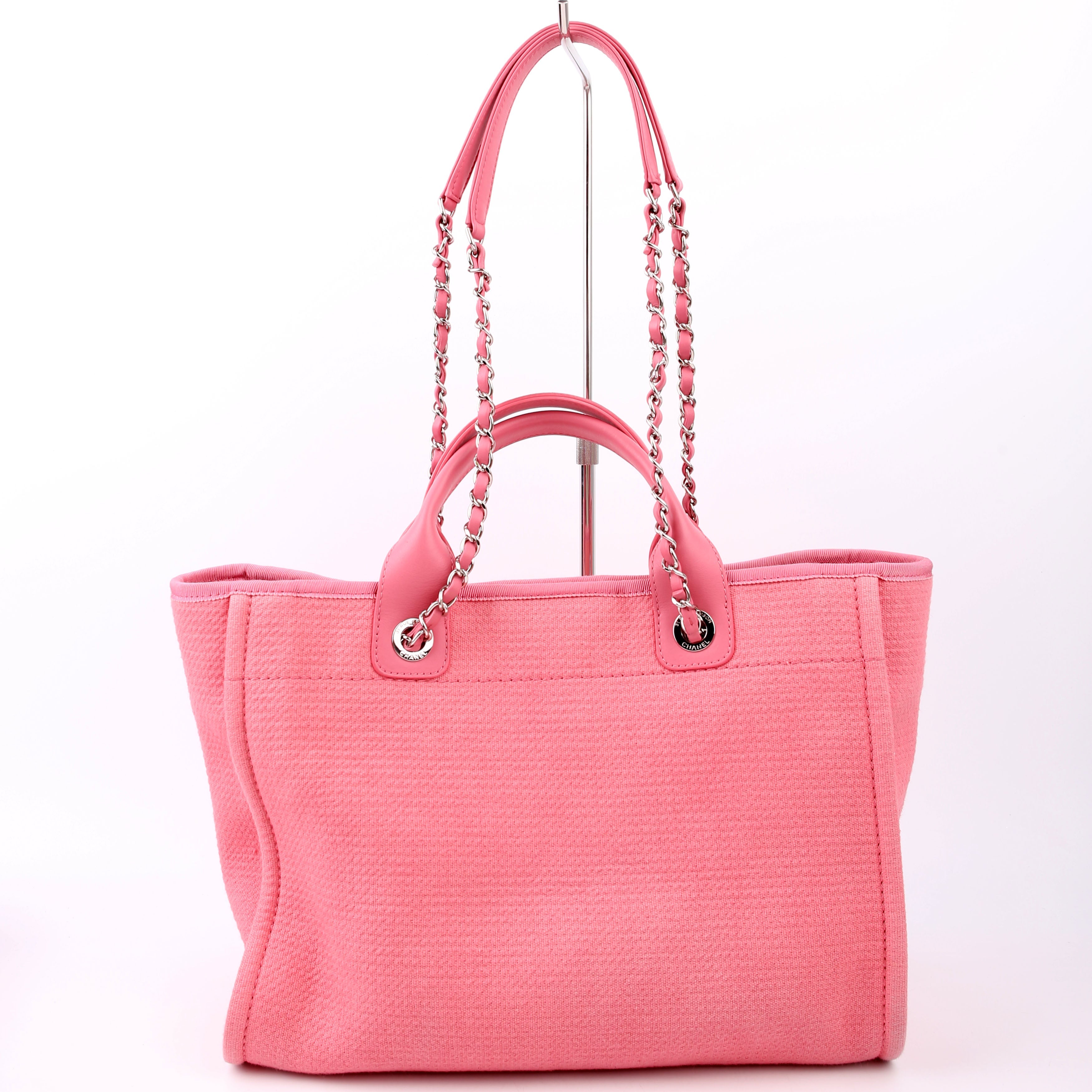 Chanel Deauville Small With Pouch Mixed Fibers Pink