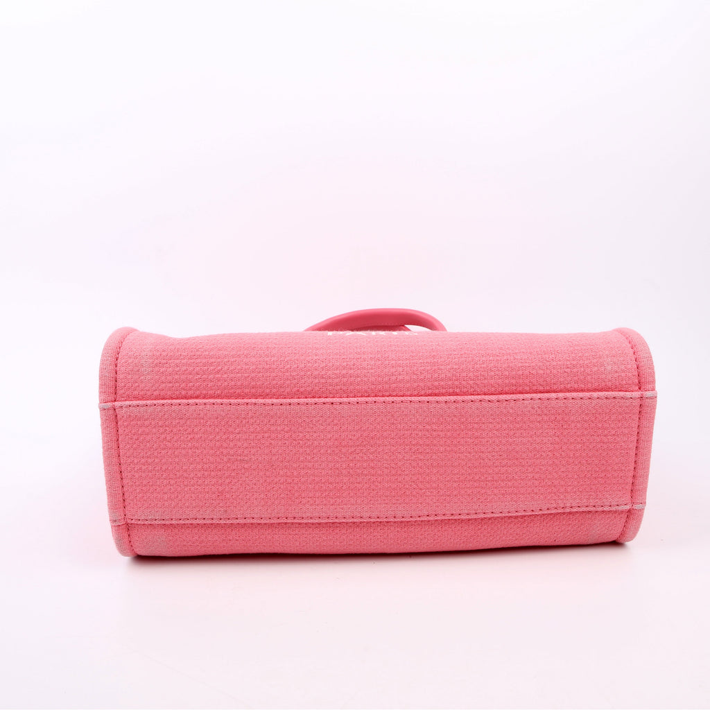Chanel Deauville Small With Pouch Mixed Fibers Pink