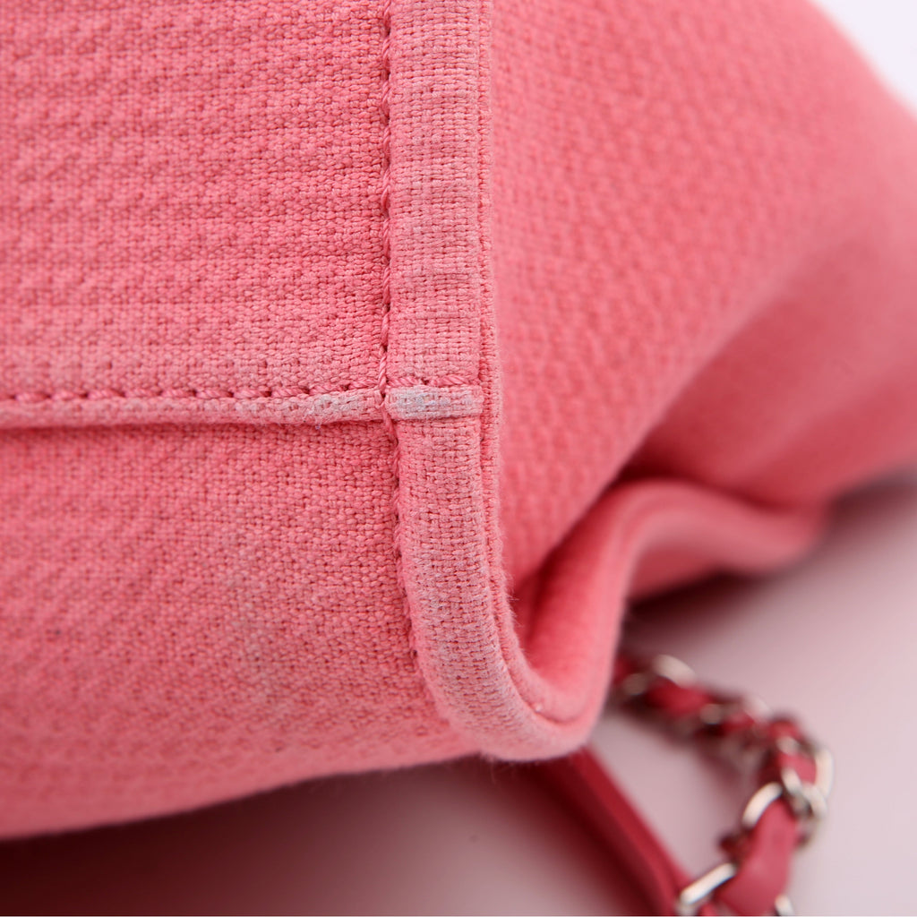 Chanel Deauville Small With Pouch Mixed Fibers Pink