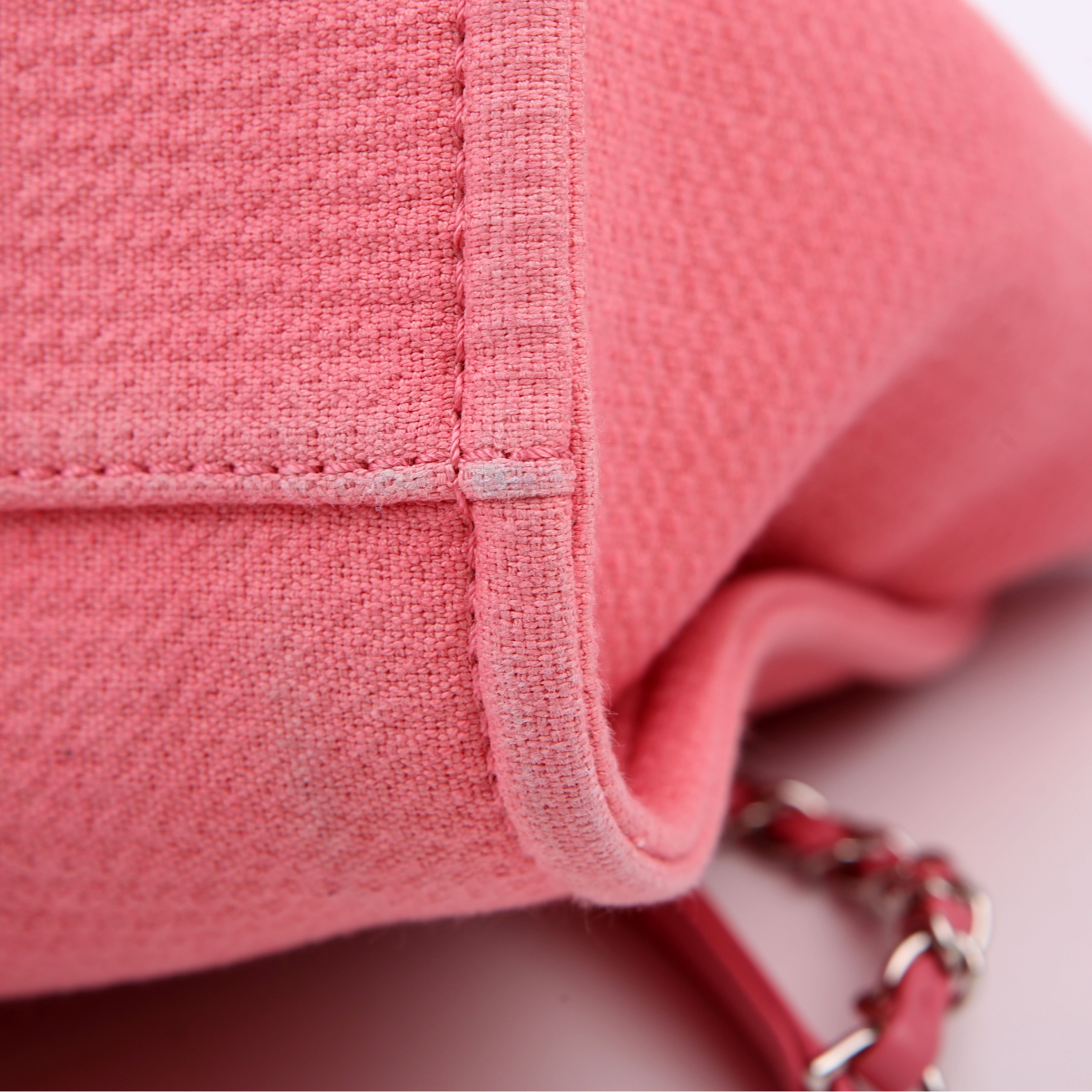 Chanel Deauville Small With Pouch Mixed Fibers Pink