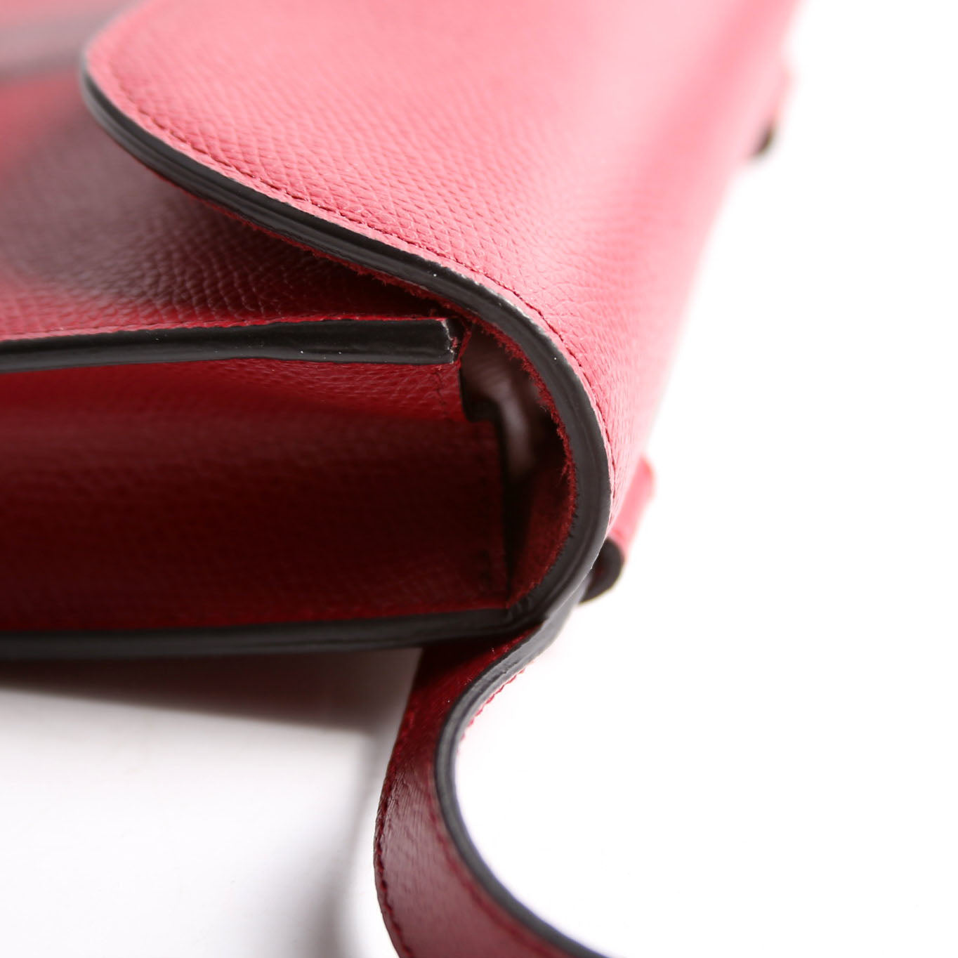 Christian Dior Slim Saddle Bag Grain Leather Red