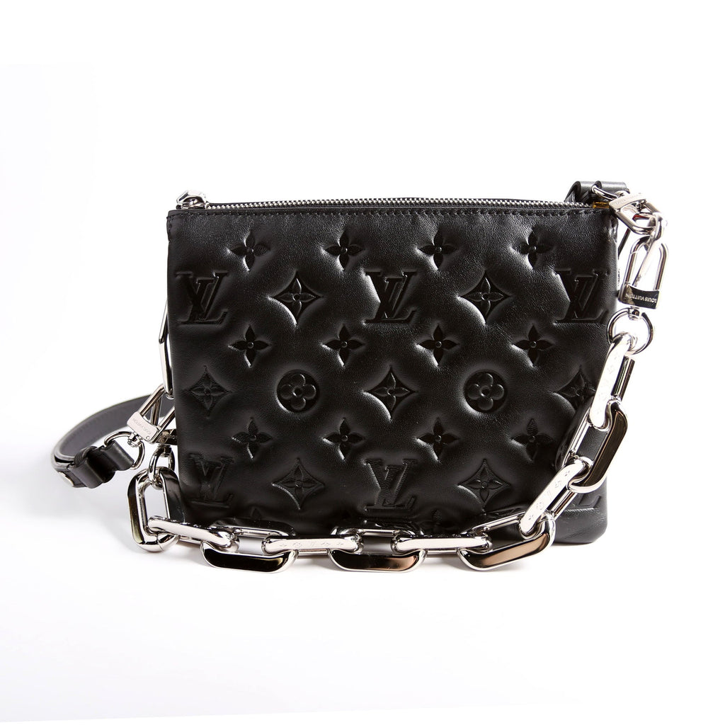 Louis Vuitton Coussin BB NV Lambskin Black/Orange/Silver