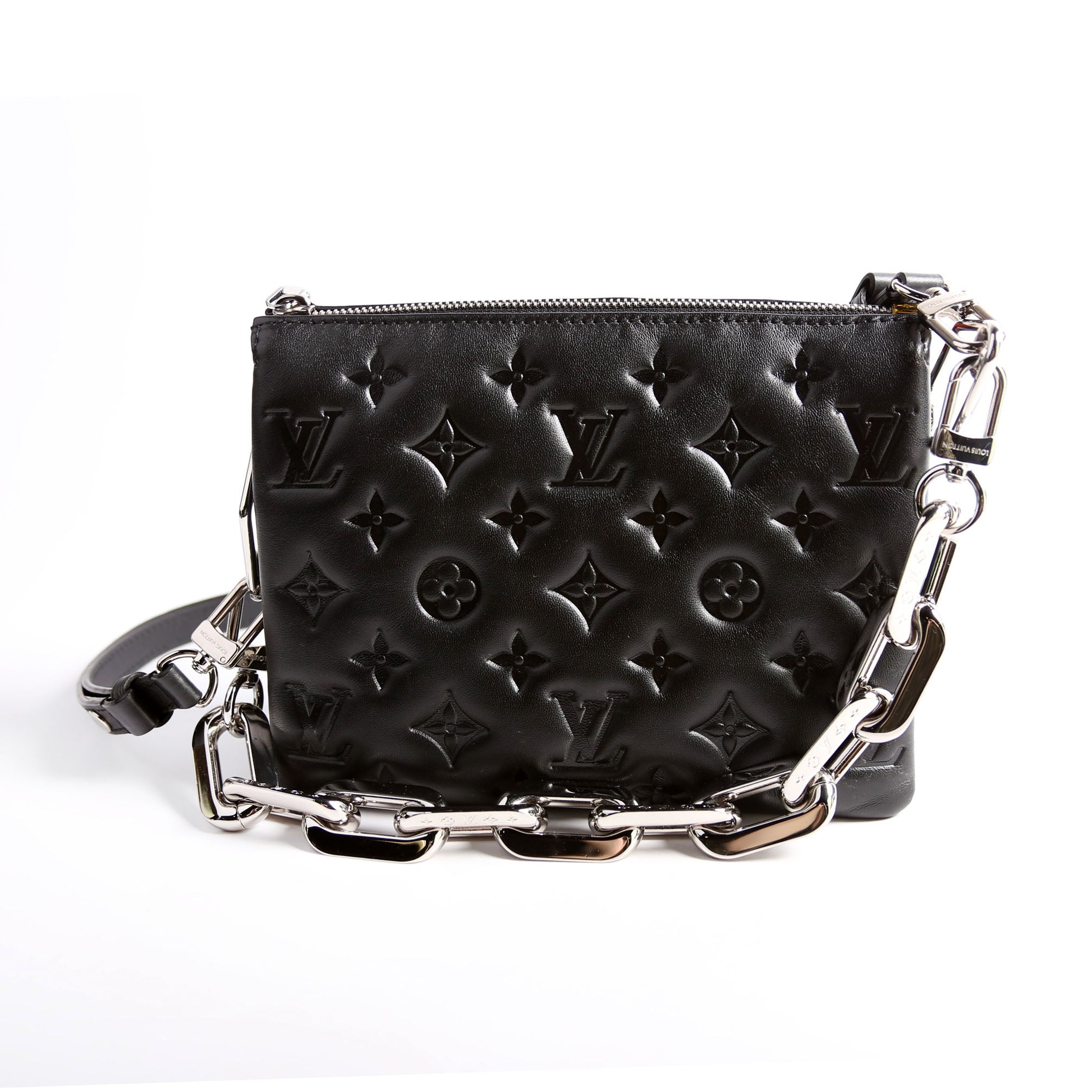 Louis Vuitton Coussin BB NV Lambskin Black/Orange/Silver
