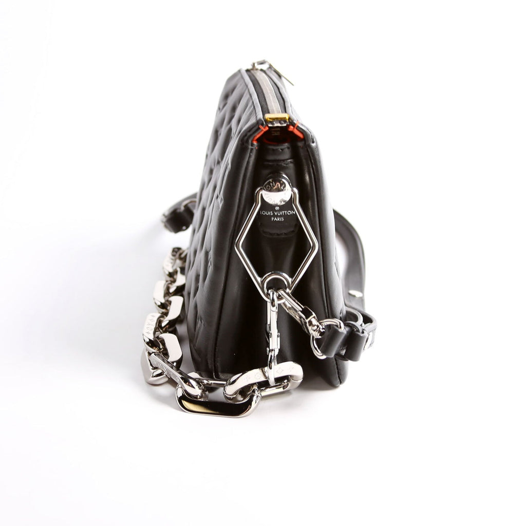Louis Vuitton Coussin BB NV Lambskin Black/Orange/Silver