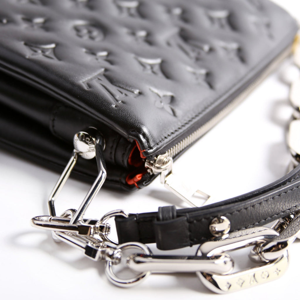 Louis Vuitton Coussin BB NV Lambskin Black/Orange/Silver