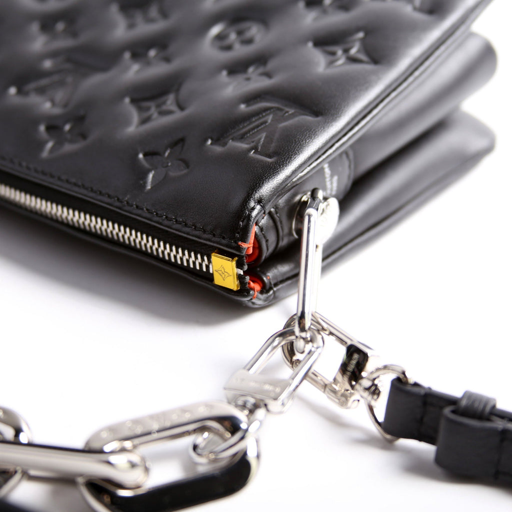 Louis Vuitton Coussin BB NV Lambskin Black/Orange/Silver