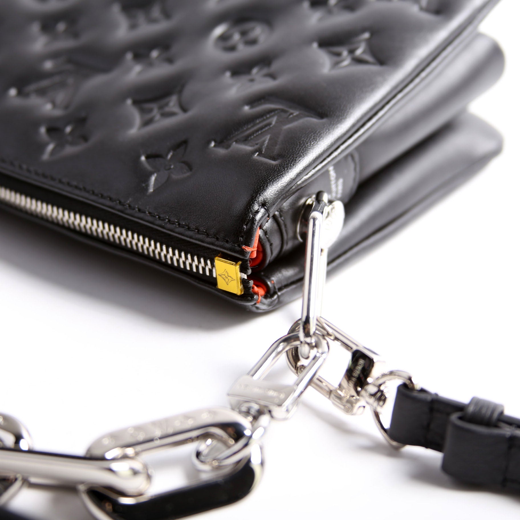 Louis Vuitton Coussin BB NV Lambskin Black/Orange/Silver
