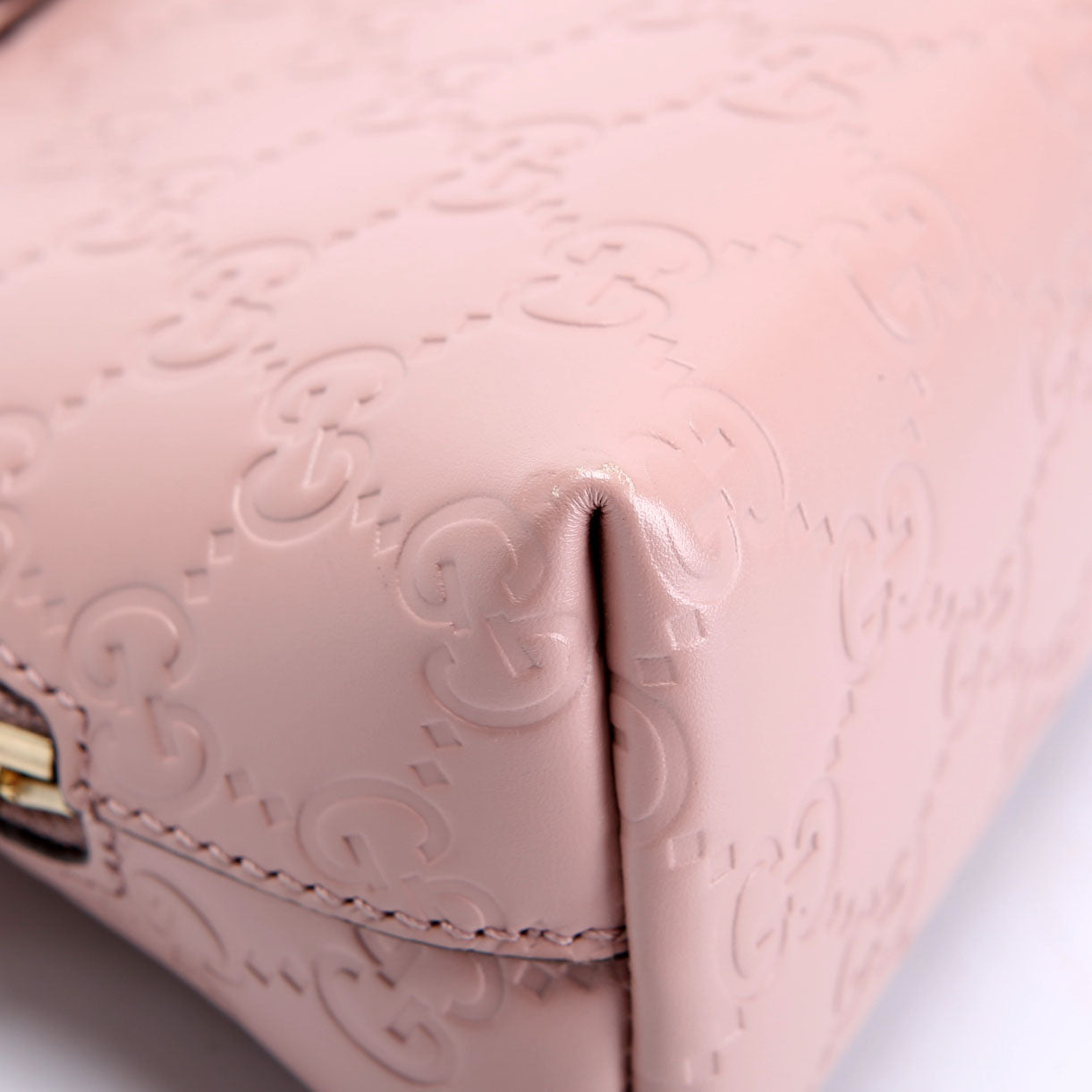 Gucci 431410 Guccissima Cosmetic Pouch Pink