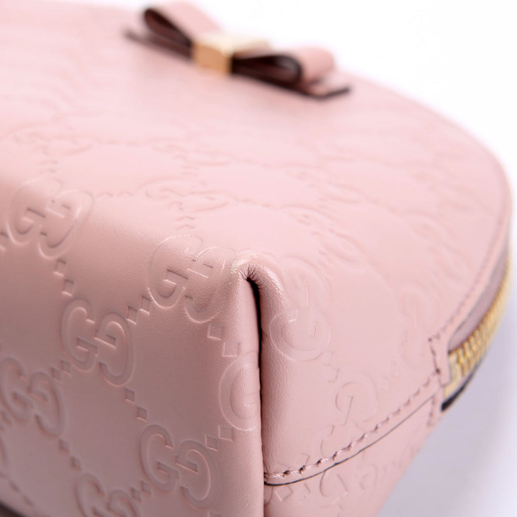 Gucci 431410 Guccissima Cosmetic Pouch Pink