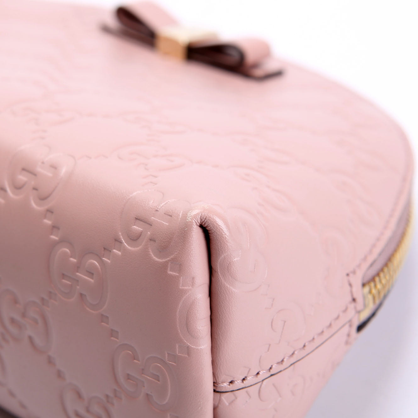 Gucci 431410 Guccissima Cosmetic Pouch Pink