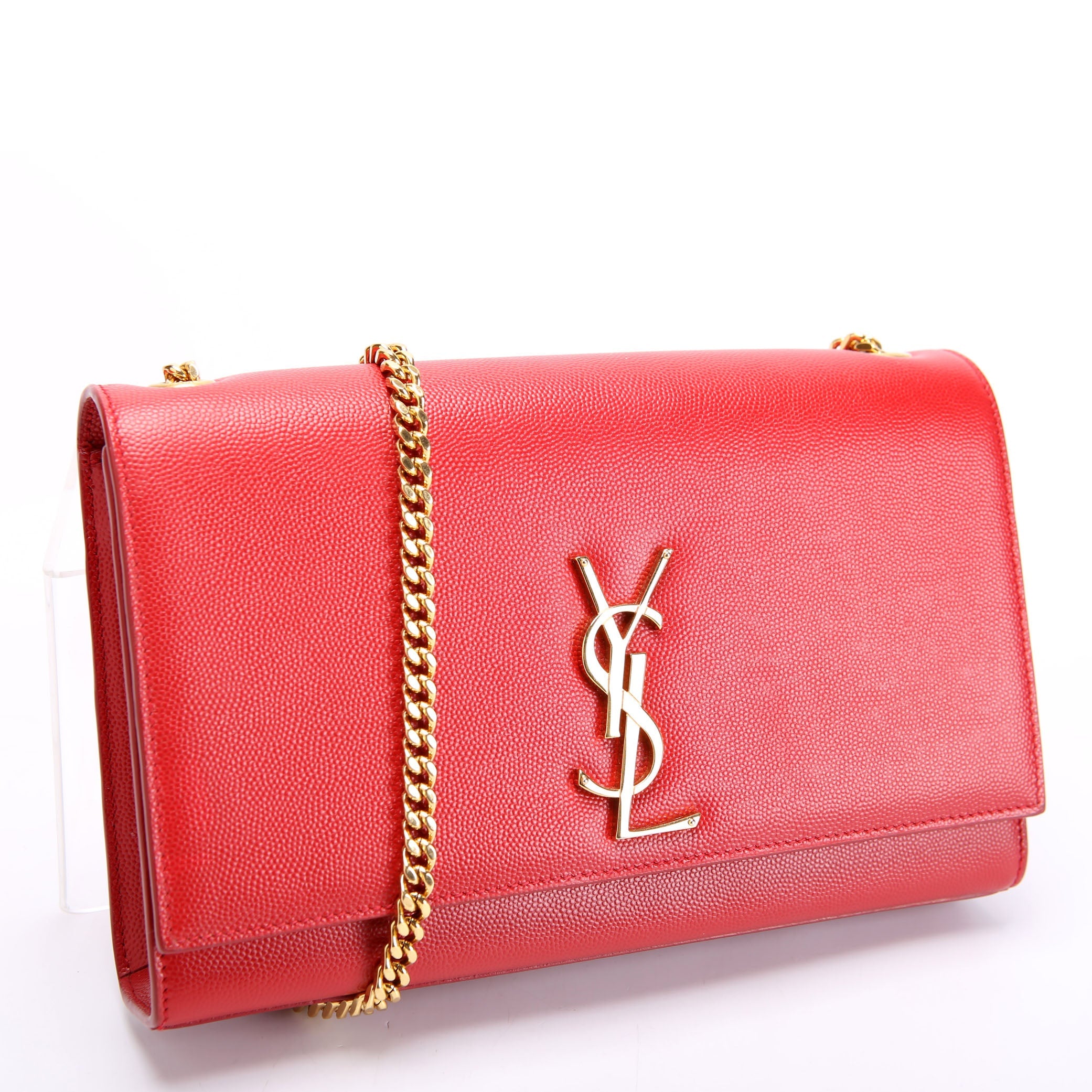 Saint Laurent Kate Satchel Grain Medium 364021 Red