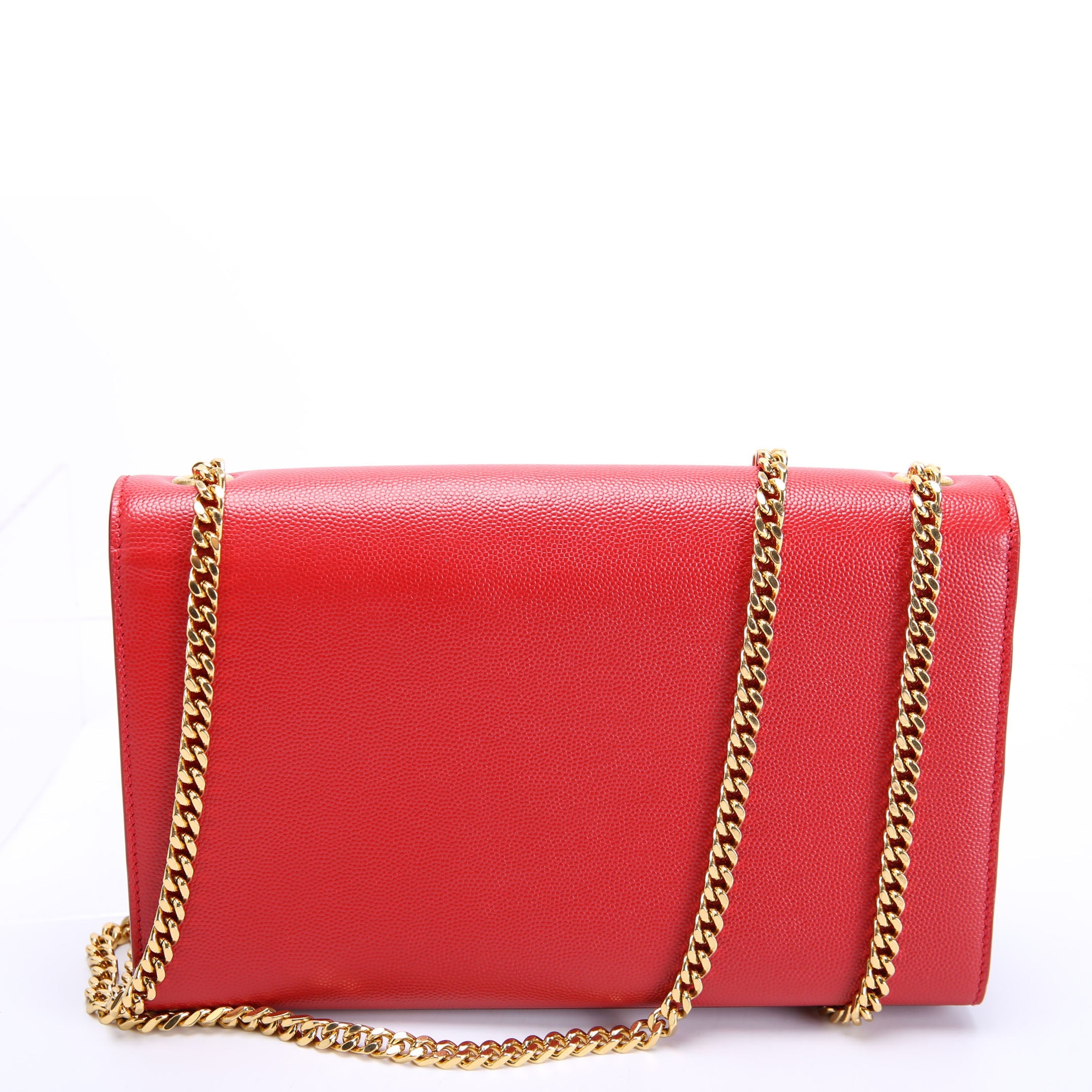 Saint Laurent Kate Satchel Grain Medium 364021 Red