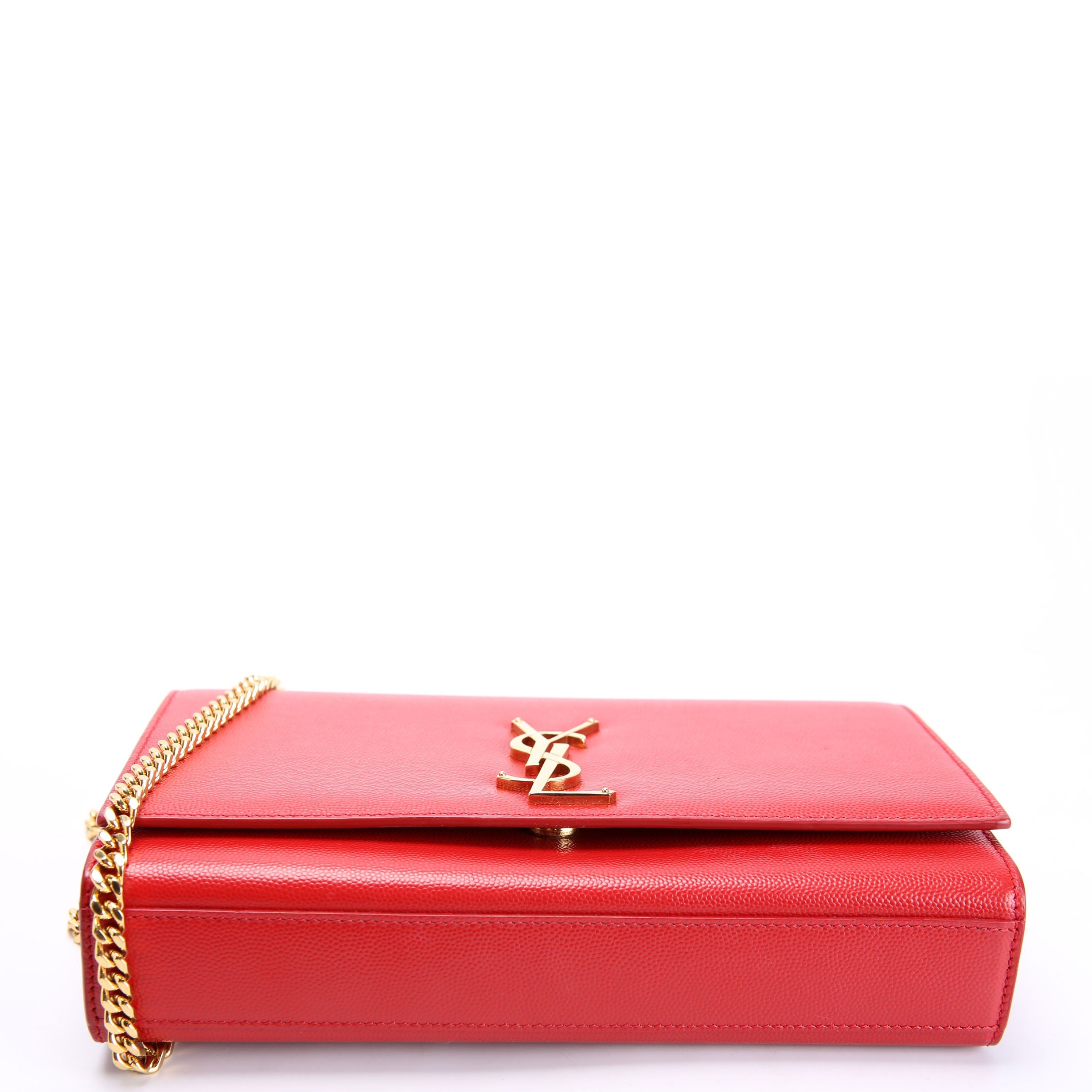 Saint Laurent Kate Satchel Grain Medium 364021 Red