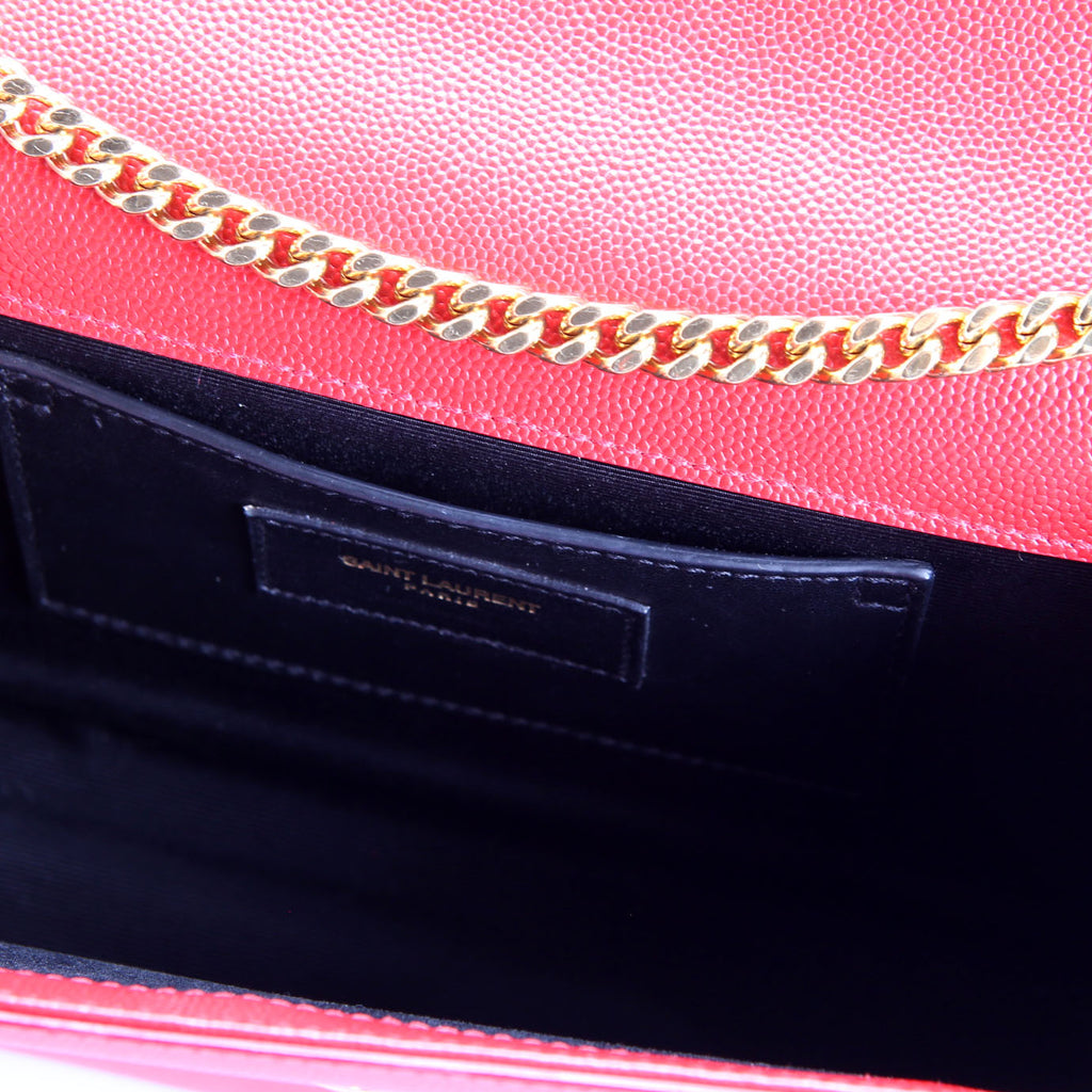 Saint Laurent Kate Satchel Grain Medium 364021 Red