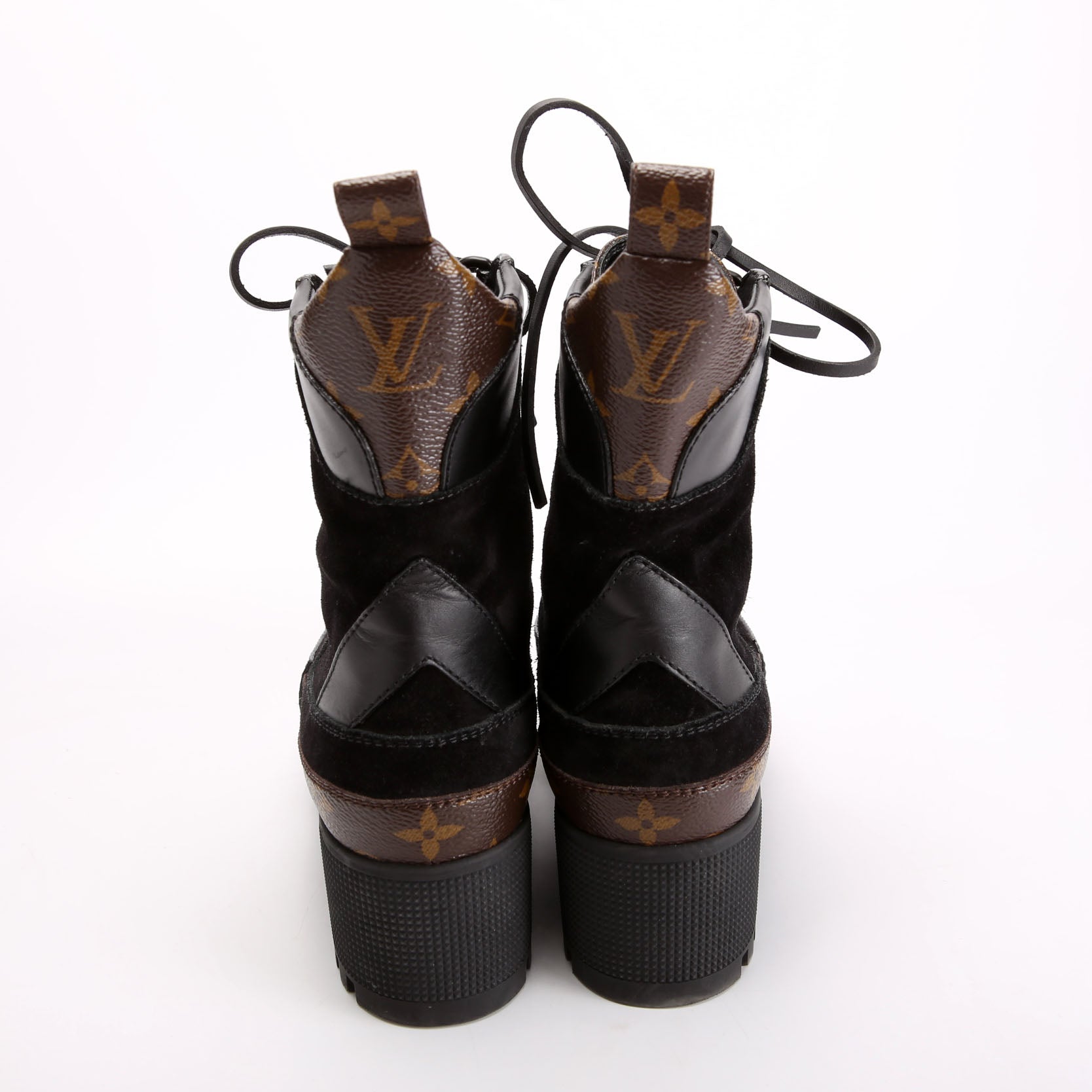 Louis Vuitton Laureate Desert Combat Boots Size 36 Black/Brown
