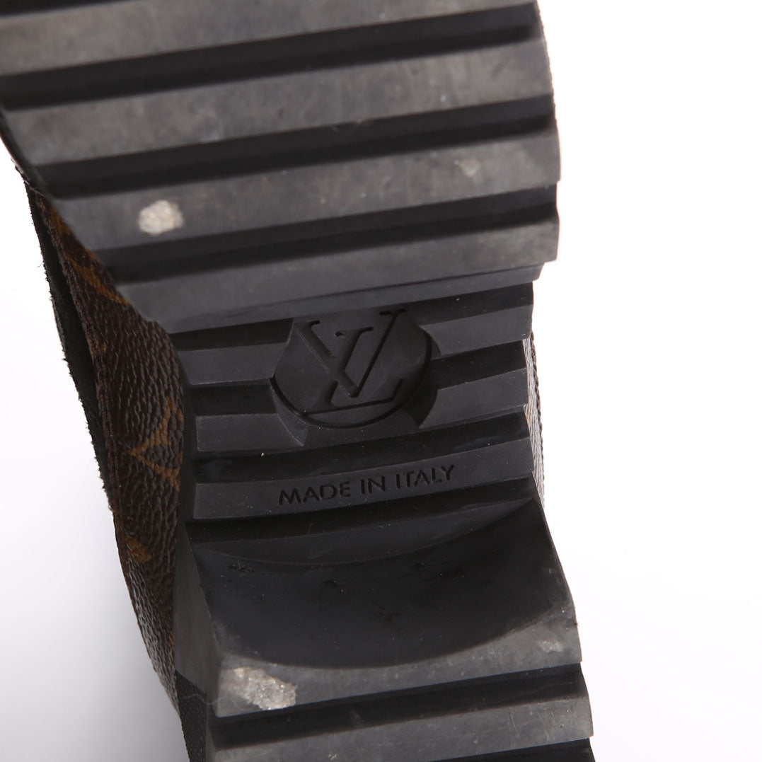 Louis Vuitton Laureate Desert Combat Boots Size 36 Black/Brown