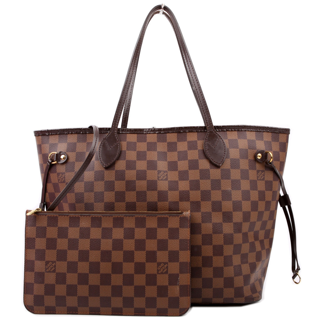 Louis Vuitton Neverfull with Wallet MM Damier Ebene