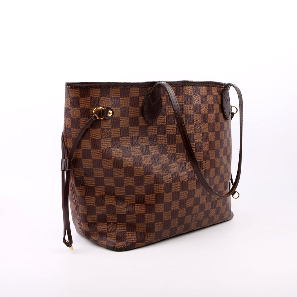 Louis Vuitton Neverfull with Wallet MM Damier Ebene