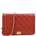 Chanel WOC Boy Lambskin Orange