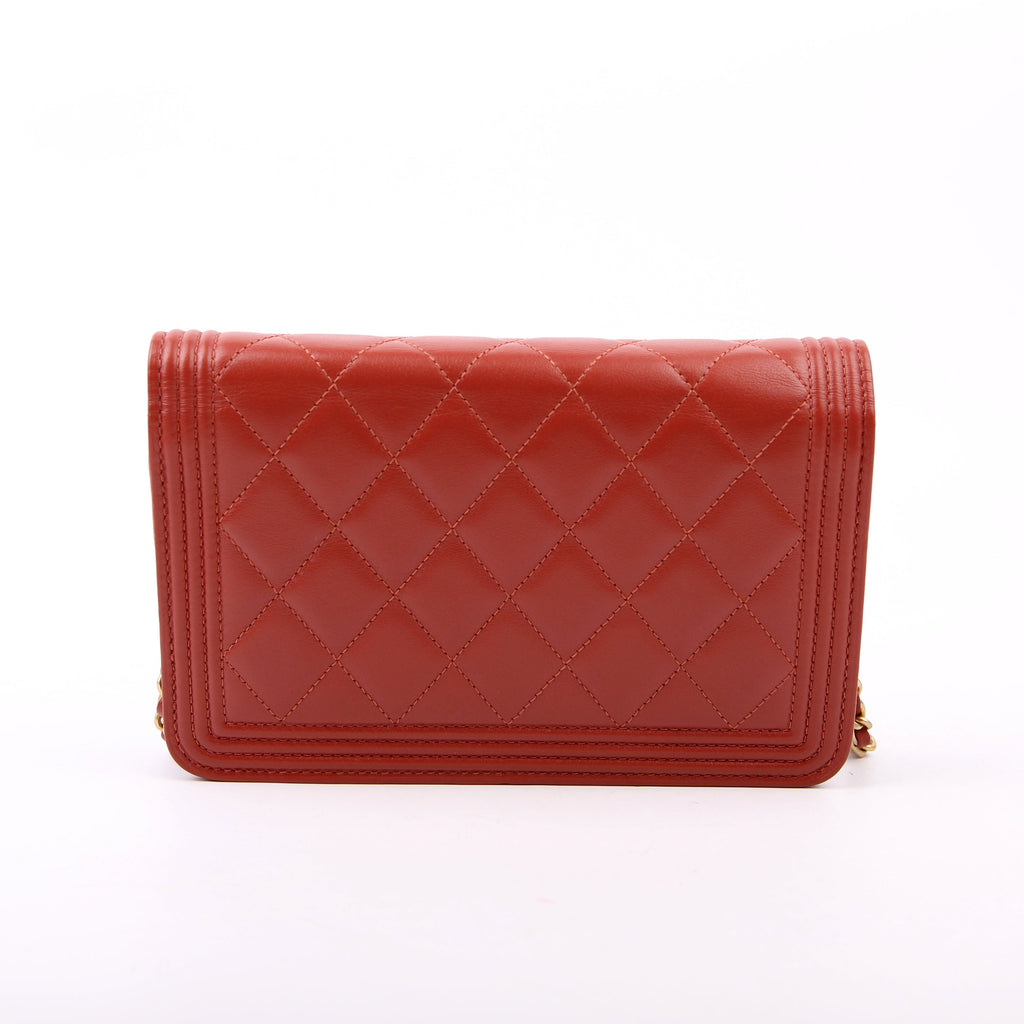 Chanel WOC Boy Lambskin Orange