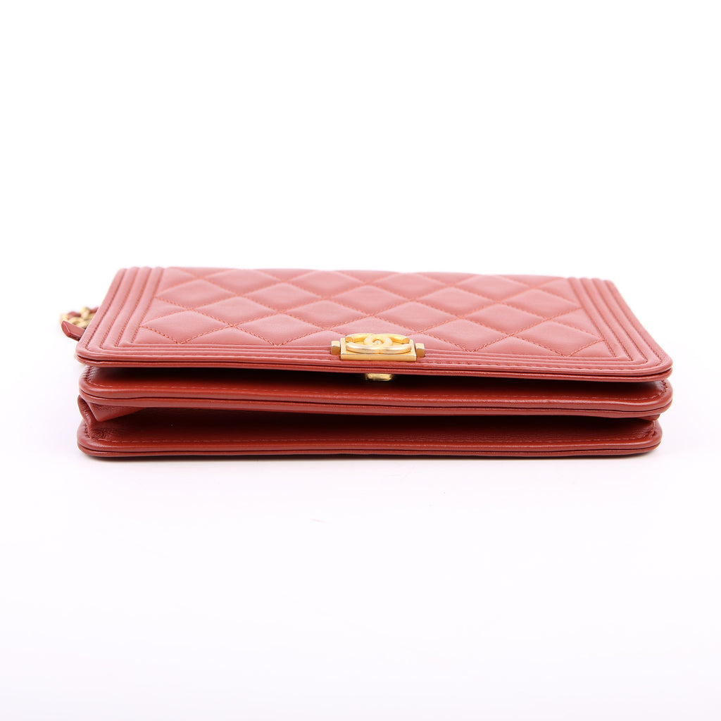 Chanel WOC Boy Lambskin Orange
