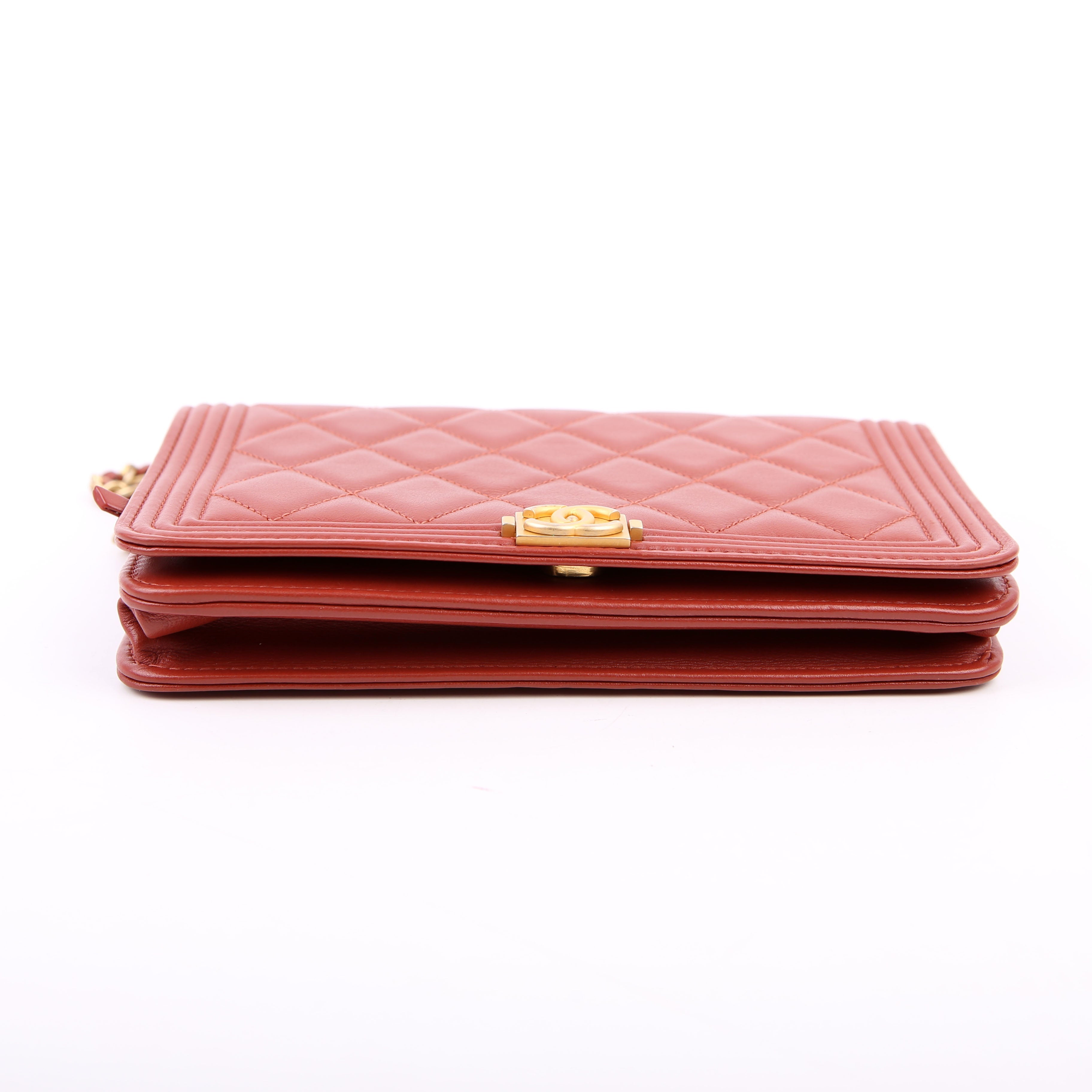 Chanel WOC Boy Lambskin Orange