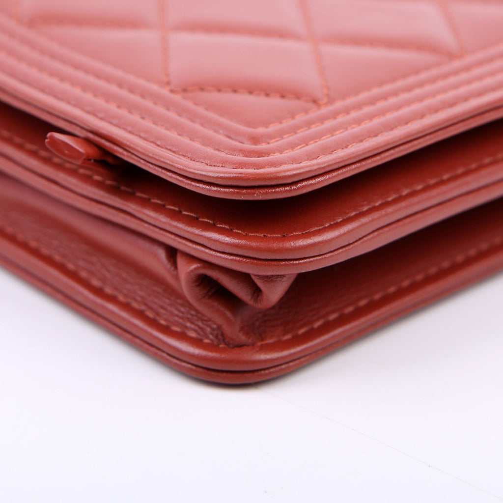 Chanel WOC Boy Lambskin Orange