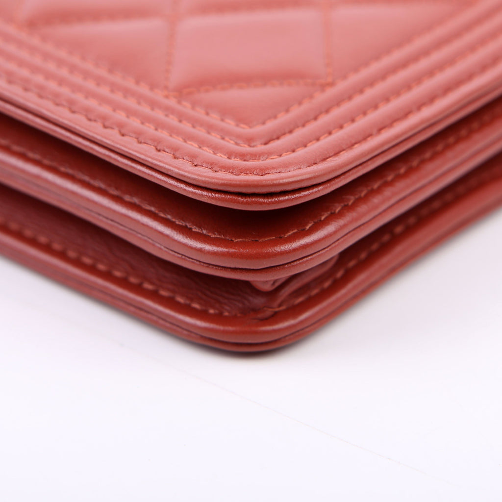 Chanel WOC Boy Lambskin Orange