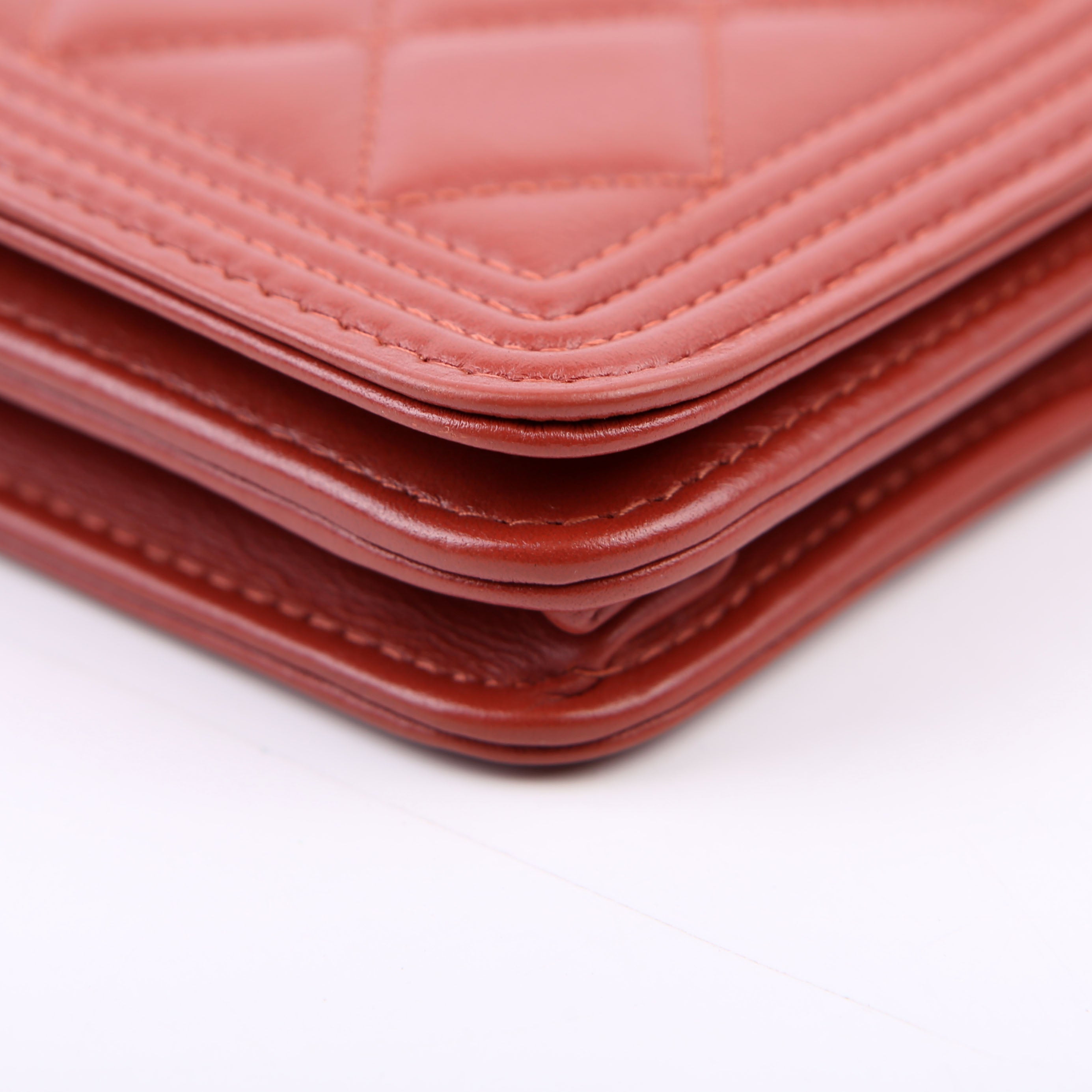 Chanel WOC Boy Lambskin Orange