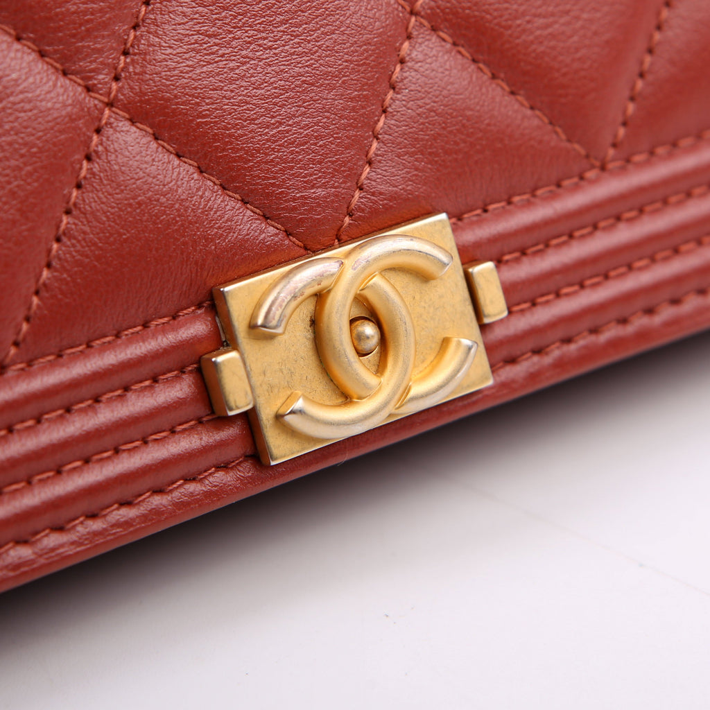 Chanel WOC Boy Lambskin Orange