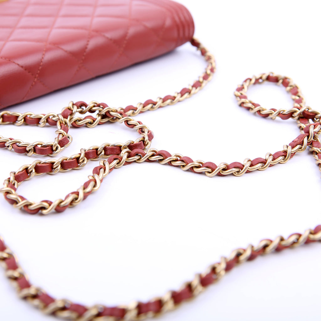 Chanel WOC Boy Lambskin Orange