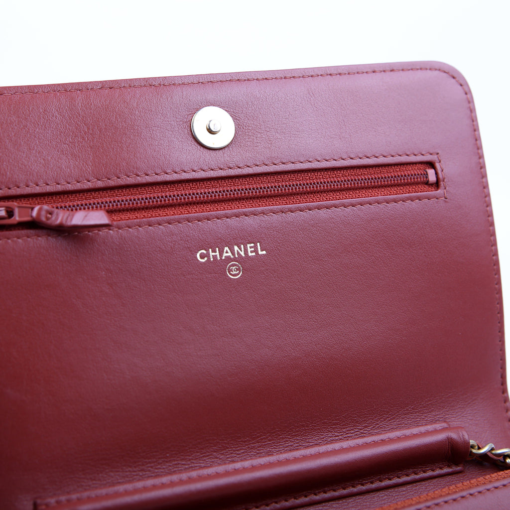 Chanel WOC Boy Lambskin Orange