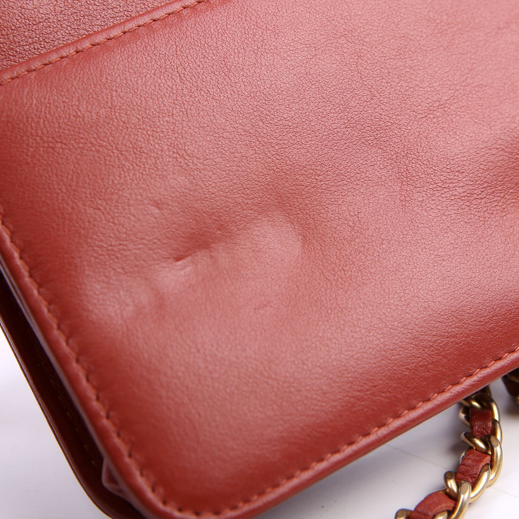 Chanel WOC Boy Lambskin Orange