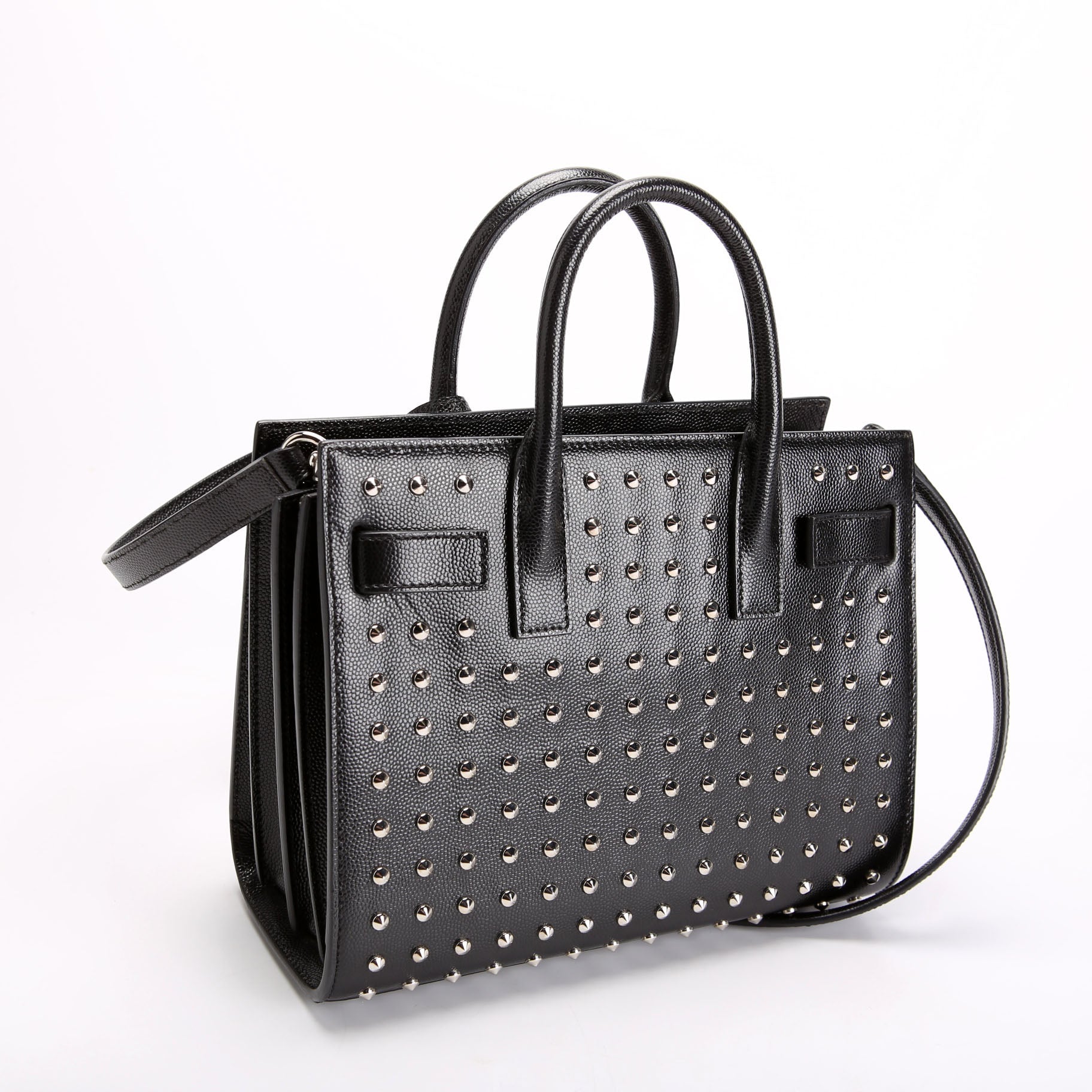 Saint Laurent Sac De Jour Nano 392035 Studded Black