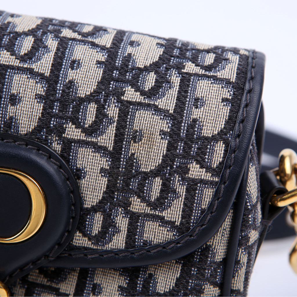 Christian Dior Bobby Bag Small Oblique Navy
