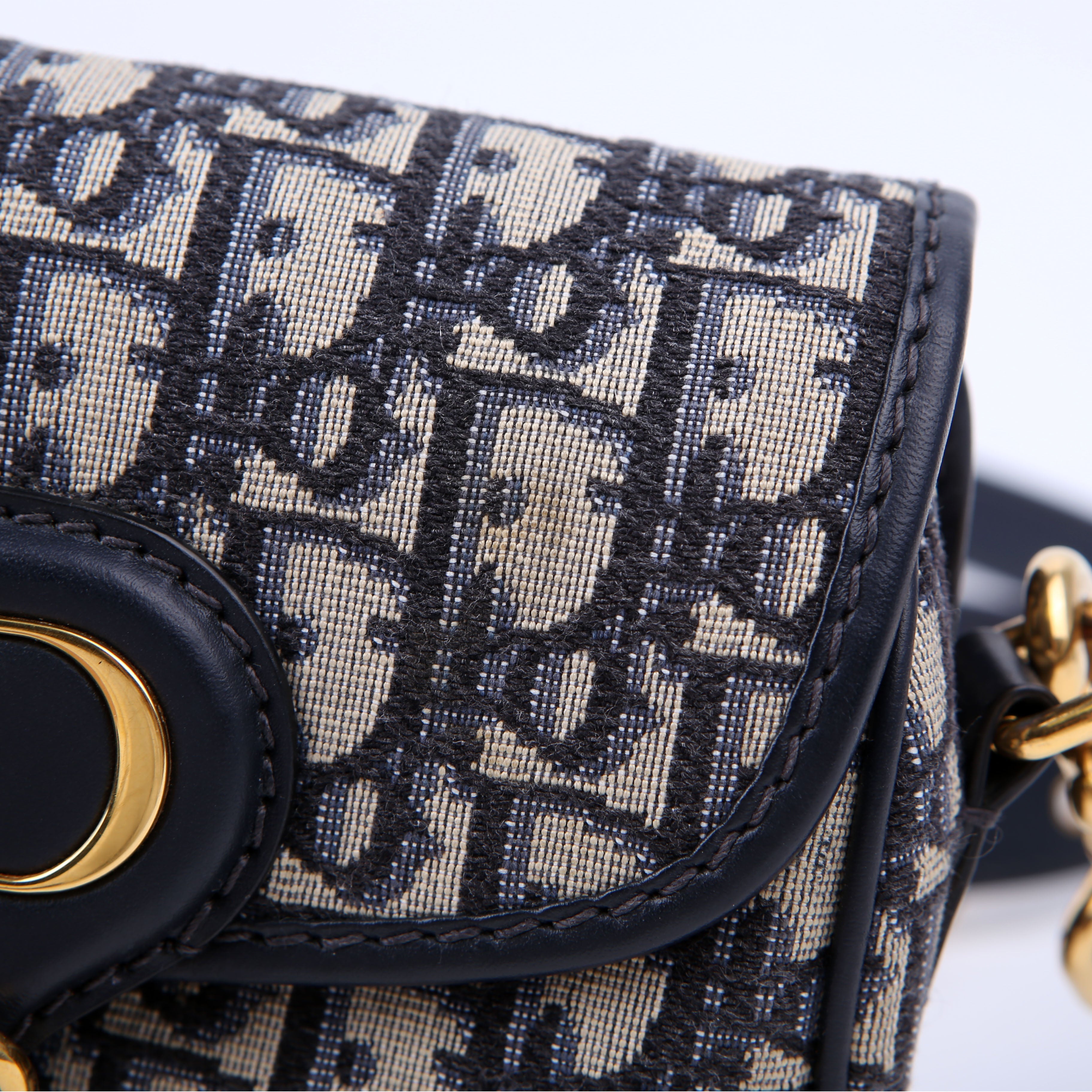 Christian Dior Bobby Bag Small Oblique Navy