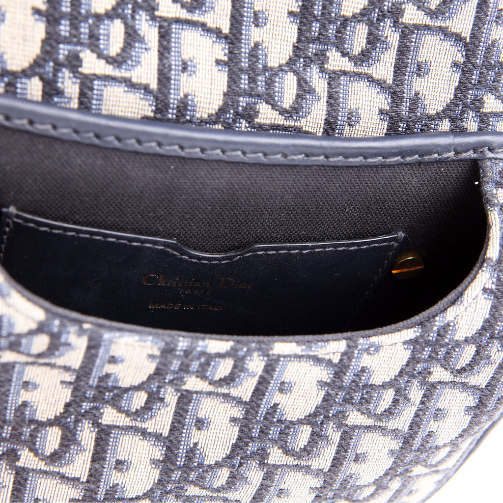 Christian Dior Bobby Bag Small Oblique Navy