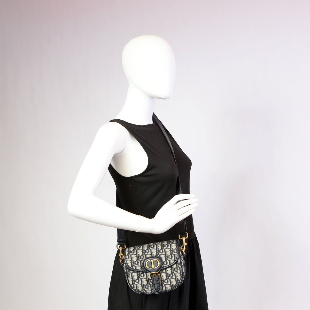 Christian Dior Bobby Bag Small Oblique Navy