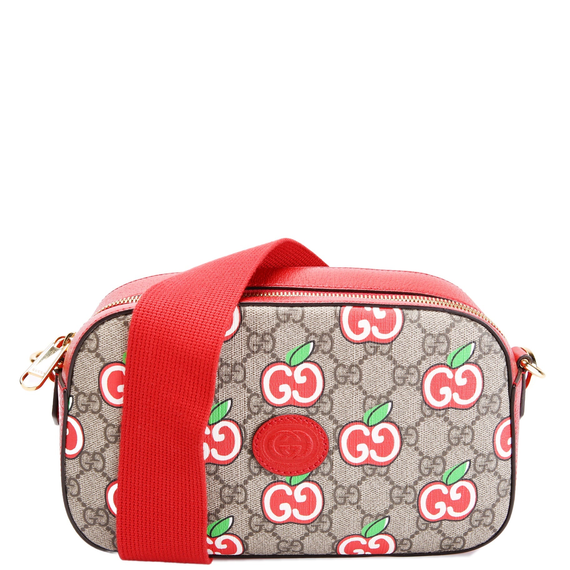 Gucci 574866 GG Apple Shoulder Bag Red