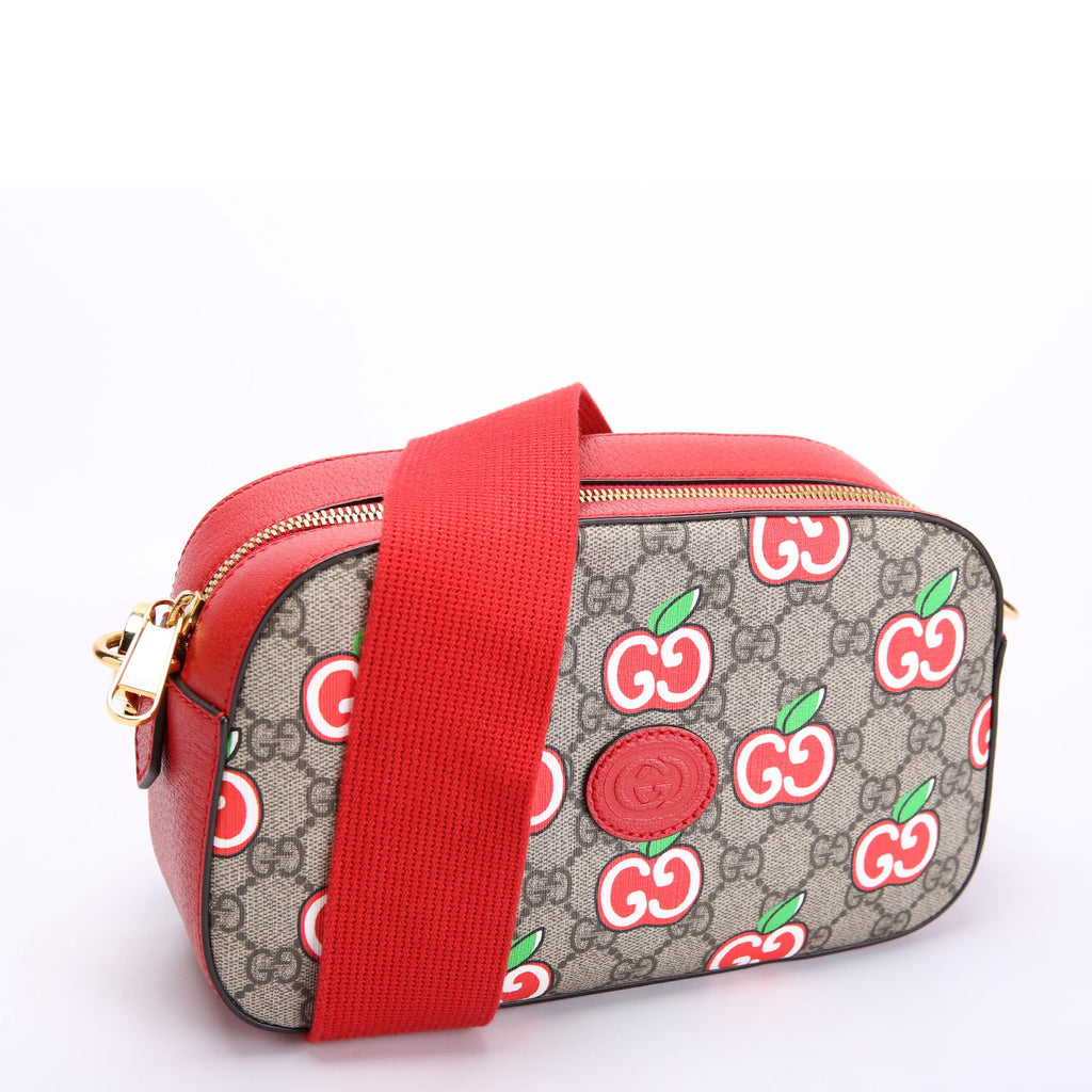Gucci 574866 GG Apple Shoulder Bag Red