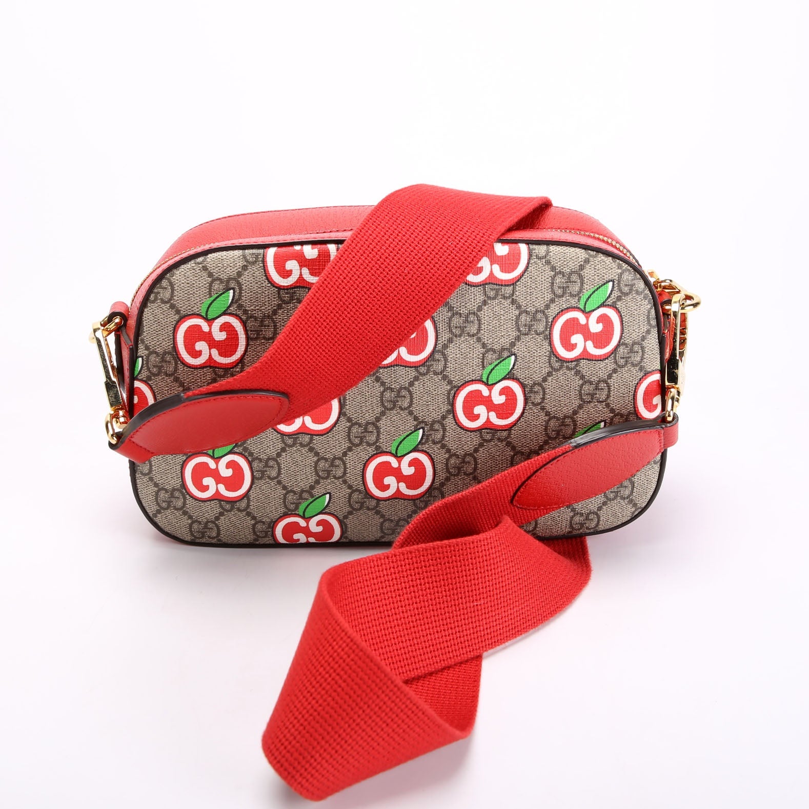 Gucci 574866 GG Apple Shoulder Bag Red