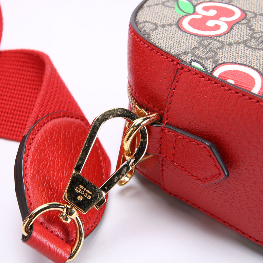 Gucci 574866 GG Apple Shoulder Bag Red