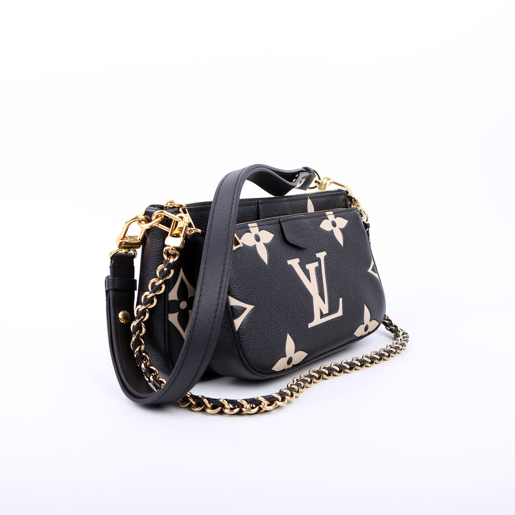 Louis Vuitton Multi Pochette Empreinte Bicolor Black/Beige