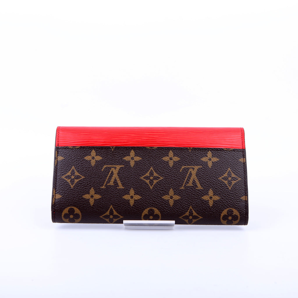 Louis Vuitton Marie Lou Long Wallet Monogram Epi Red