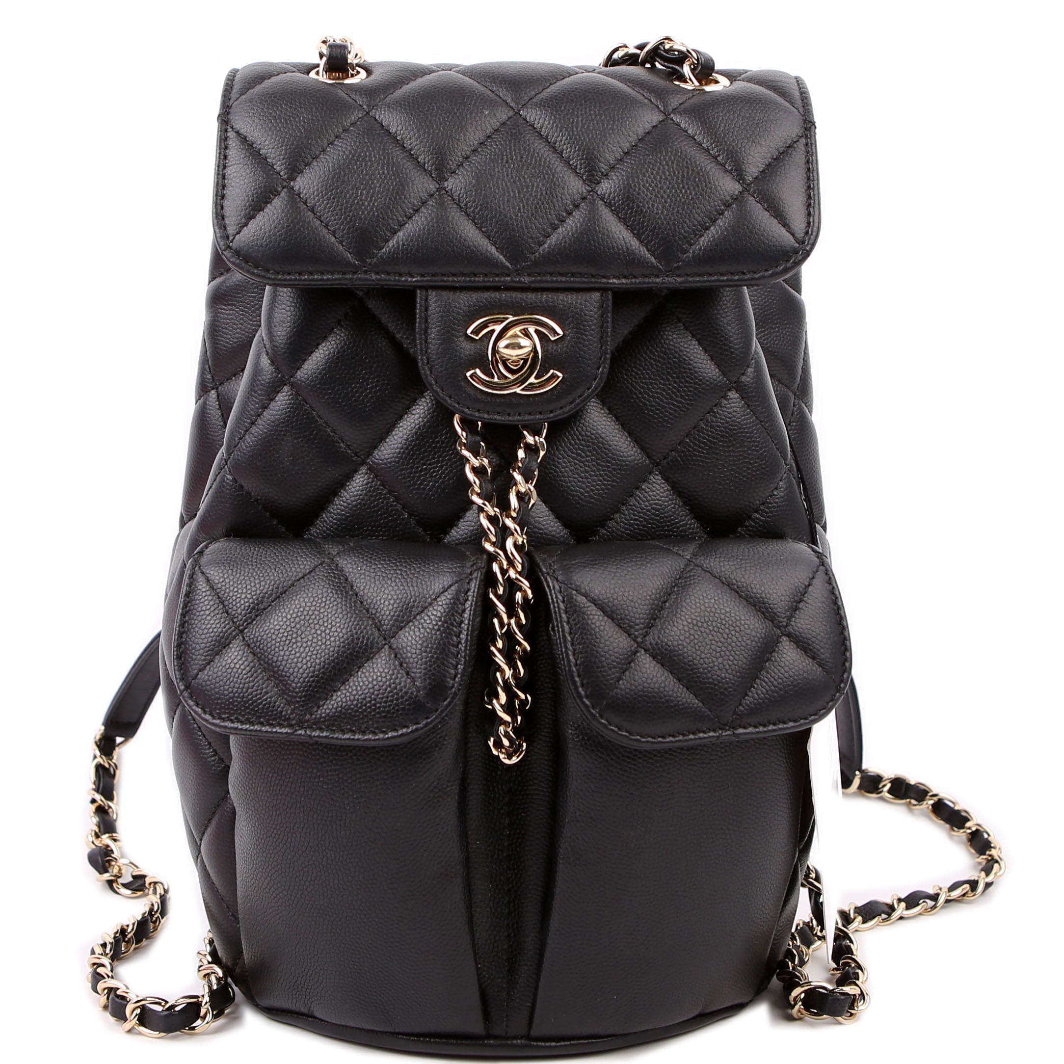 Chanel Duma Drawstring Backpack Small Caviar RFID Black