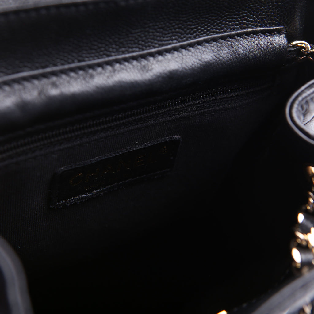 Chanel Duma Drawstring Backpack Small Caviar RFID Black