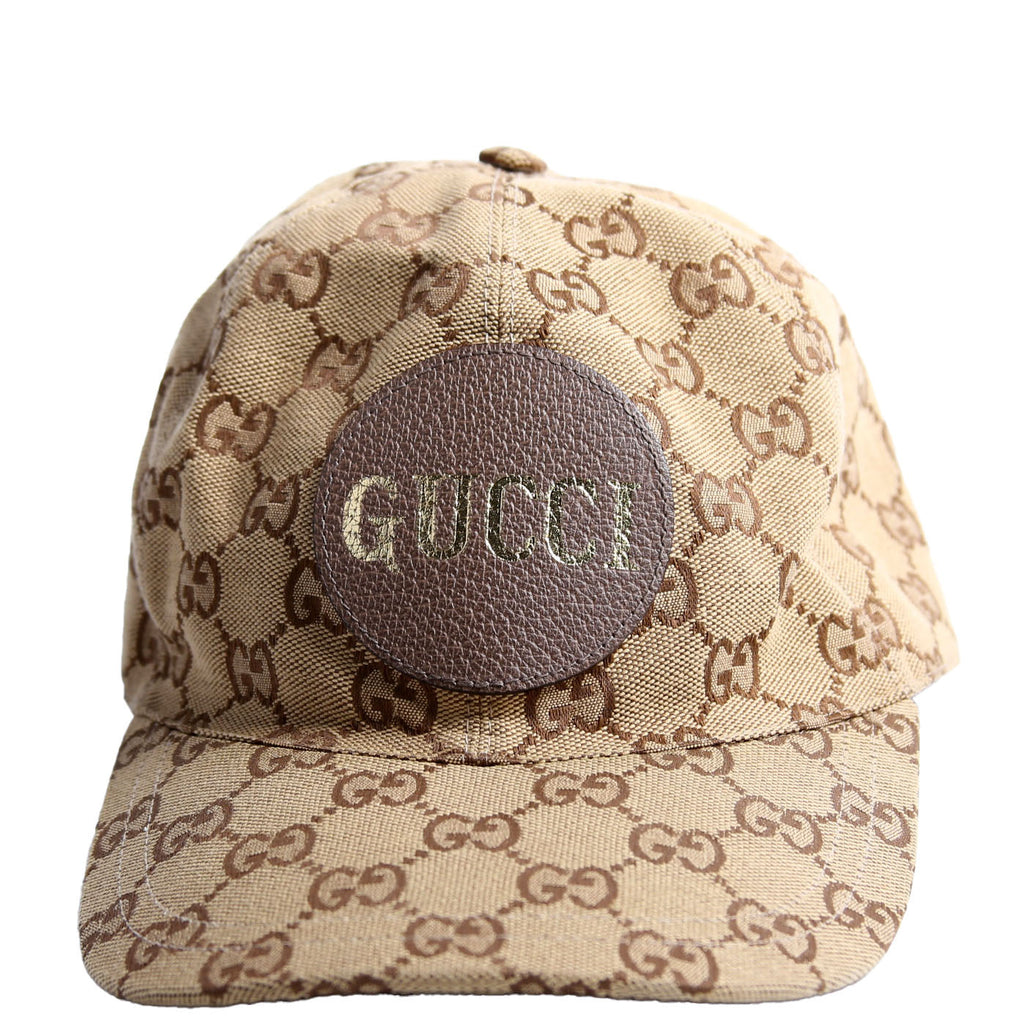 Gucci 576253 GG Canvas Baseball Cap Size Large Tan