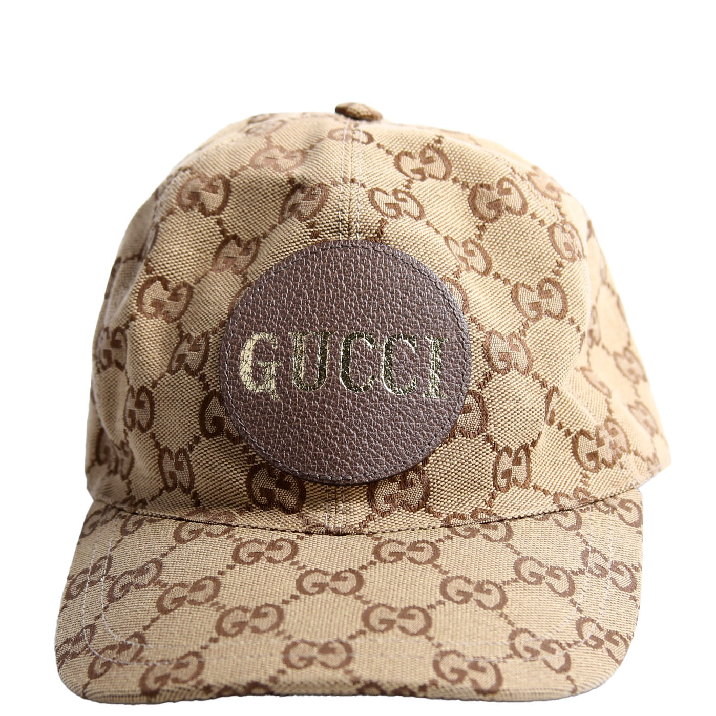 Gucci 576253 GG Canvas Baseball Cap Size Large Tan